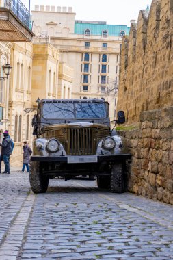 Fotoğraf Eski Şehir 'de (Icherisheher) çekilmiştir. Bakü, Azerbaycan.