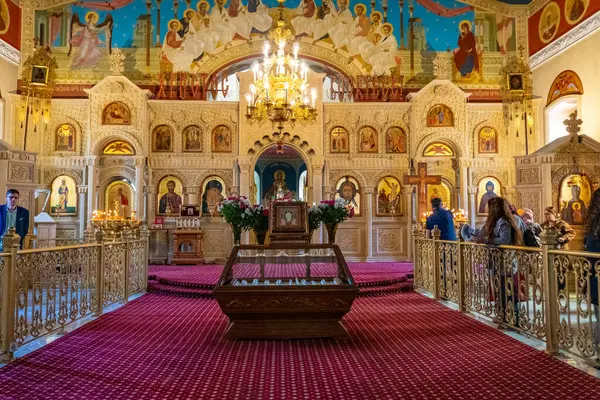 Hıristiyanlık, bir kilisede. Dini konsept fotoğraf. Bakü, Azerbaycan.