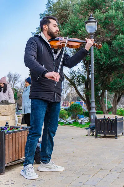 Fotoğraf Eski Şehir 'de (Icherisheher) çekilmiştir. Bakü, Azerbaycan.