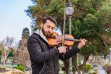 Fotoğraf Eski Şehir 'de (Icherisheher) çekilmiştir. Bakü, Azerbaycan.