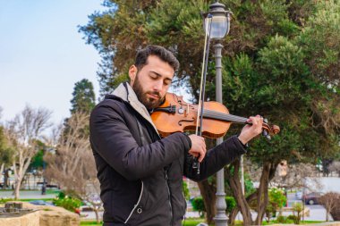 Fotoğraf Eski Şehir 'de (Icherisheher) çekilmiştir. Bakü, Azerbaycan.