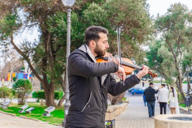 Fotoğraf Eski Şehir 'de (Icherisheher) çekilmiştir. Bakü, Azerbaycan.