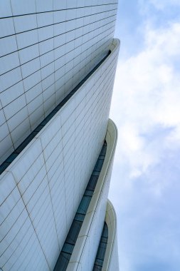 Heydar Aliyev Merkezi 'ne yaptığımız tatil ziyaretinden anılar geziyor. Bakü, Azerbaycan.