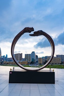 Heydar Aliyev Merkezi 'ne yaptığımız tatil ziyaretinden anılar geziyor. Bakü, Azerbaycan.