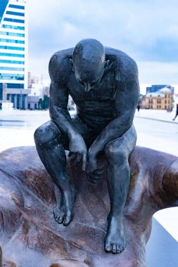 Heydar Aliyev Merkezi 'ne yaptığımız tatil ziyaretinden anılar geziyor. Bakü, Azerbaycan.