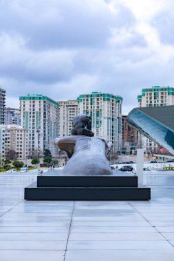 Heydar Aliyev Merkezi 'ne yaptığımız tatil ziyaretinden anılar geziyor. Bakü, Azerbaycan.