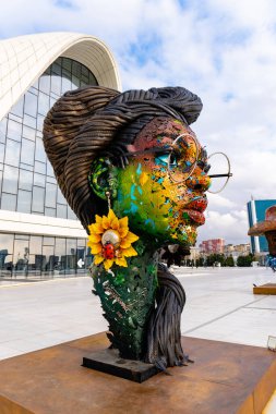 Heydar Aliyev Merkezi 'ne yaptığımız tatil ziyaretinden anılar geziyor. Bakü, Azerbaycan.