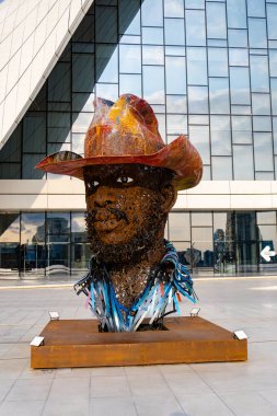 Heydar Aliyev Merkezi 'ne yaptığımız tatil ziyaretinden anılar geziyor. Bakü, Azerbaycan.