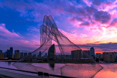 Bakü, Azerbaycan 'da şehir yolculuğu anıları.