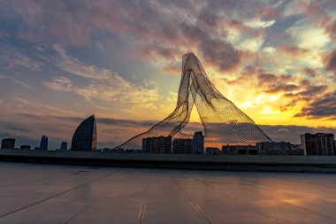 Bakü, Azerbaycan 'da şehir yolculuğu anıları.