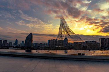 Bakü, Azerbaycan 'da şehir yolculuğu anıları.