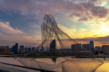 Bakü, Azerbaycan 'da şehir yolculuğu anıları.