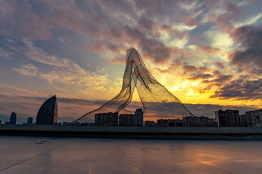 Bakü, Azerbaycan 'da şehir yolculuğu anıları.