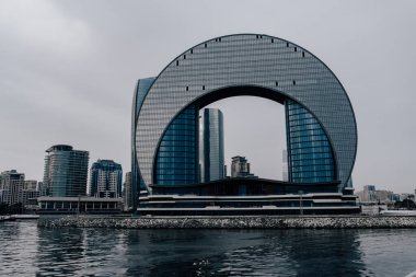 Bakü 'nün muhteşem şehir manzarası.