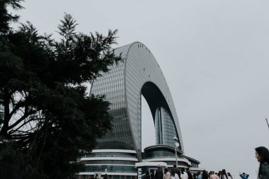 Bakü 'nün muhteşem şehir manzarası.