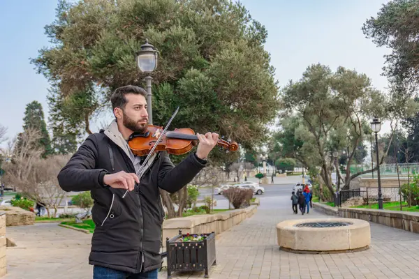 Fotoğraf Eski Şehir 'de (Icherisheher) çekilmiştir. Bakü, Azerbaycan.
