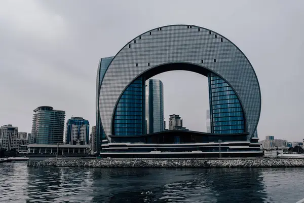 Bakü 'nün muhteşem şehir manzarası.