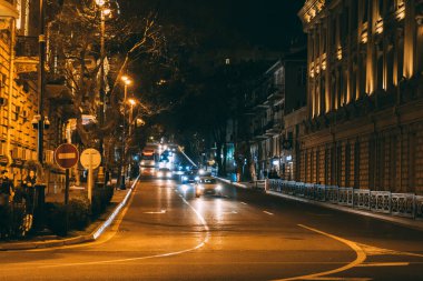 Şehir manzarası. Tatil ve seyahat konsepti. Bakü, Azerbaycan.