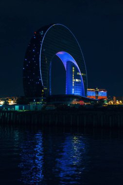 Şehir manzarası. Tatil ve seyahat konsepti. Bakü, Azerbaycan.