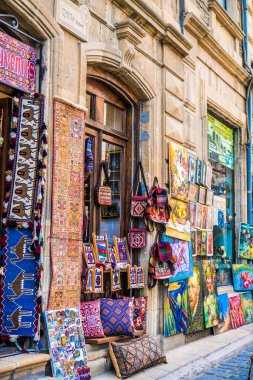 Seyahat ve tatil konsepti. Bakü, Azerbaycan.