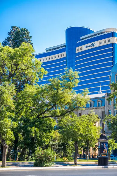 Seyahat ve tatil konsepti. Bakü, Azerbaycan.