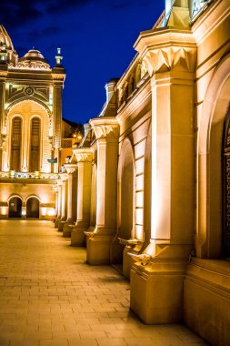 Seyahat ve tatil konsepti. Bakü, Azerbaycan.