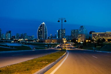 Seyahat ve tatil konsepti. Bakü, Azerbaycan.