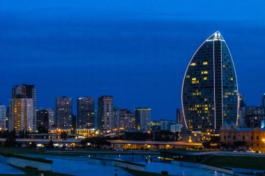 Seyahat ve tatil konsepti. Bakü, Azerbaycan.