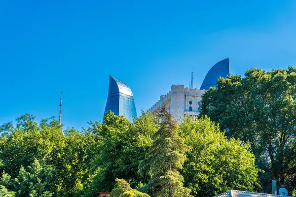 Seyahat ve tatil konsepti. Bakü, Azerbaycan.