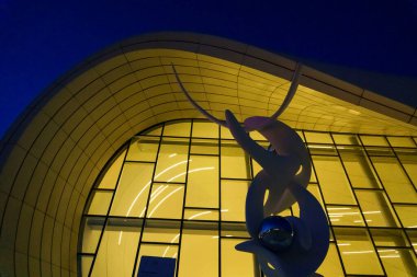 Şehir merkezinde gece vakti yakalanışı. Bakü, Azerbaycan.