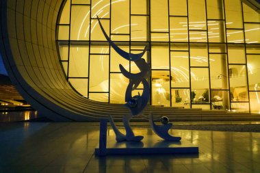 Şehir merkezinde gece vakti yakalanışı. Bakü, Azerbaycan.