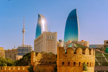 Fotoğraf Eski Şehir 'de (sözde Icherisheher) çekilmiştir. Bakü, Azerbaycan.