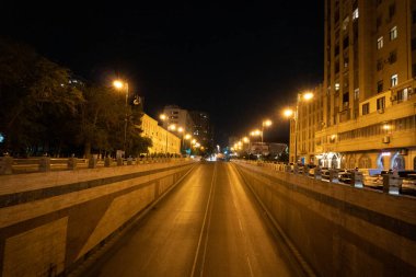 İnanılmaz ve güzel Bakü. Seyahat ve tatil konsepti.