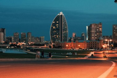 İnanılmaz ve güzel Bakü. Seyahat ve tatil konsepti.