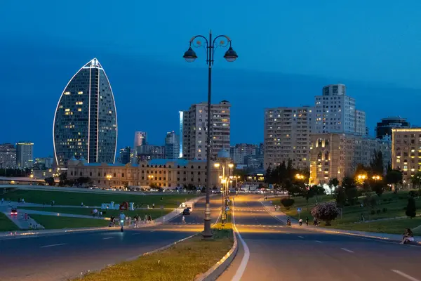 İnanılmaz ve güzel Bakü. Seyahat ve tatil konsepti.