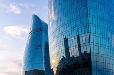 Alev Kulelerinin Manzarası. Bakü, Azerbaycan