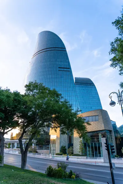 Alev Kulelerinin Manzarası. Bakü, Azerbaycan