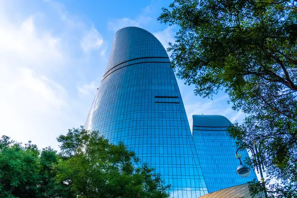 Alev Kulelerinin Manzarası. Bakü, Azerbaycan