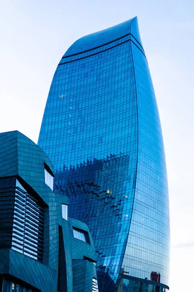 Alev Kulelerinin Manzarası. Bakü, Azerbaycan