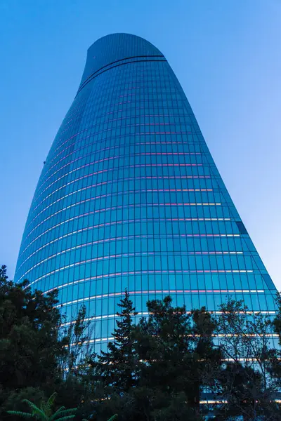 Alev Kulelerinin Manzarası. Bakü, Azerbaycan