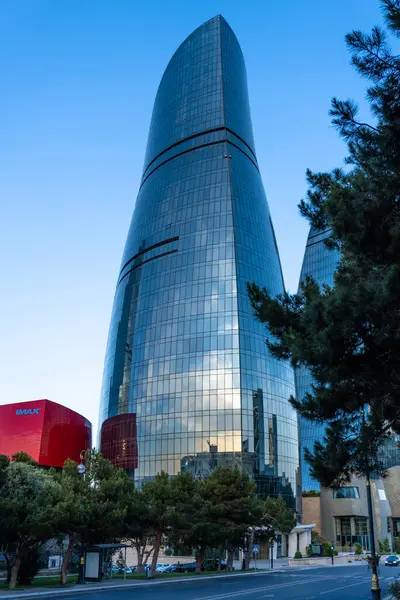 Alev Kulelerinin Manzarası. Bakü, Azerbaycan