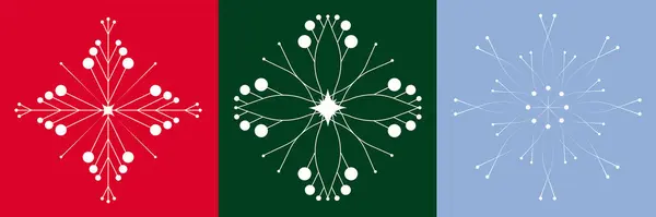 Farklı kar taneleri vektör çizimi