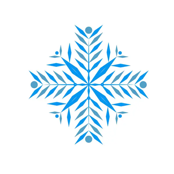 Mavi güzel kar tanesi vektör çizimi