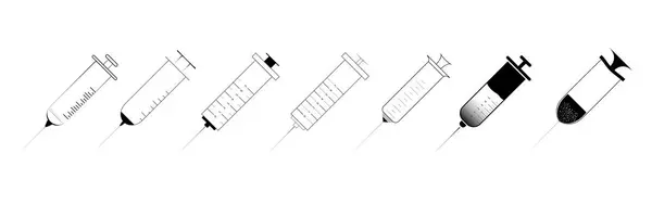 Şırınga Koleksiyonu vektör çizimi