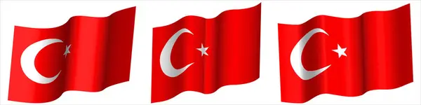 Türkiye Bayrak Koleksiyonu vektör illüstrasyonu