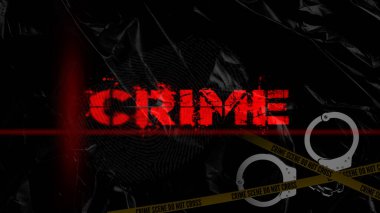 Suç kavramı. Suç. Soyut arkaplan. 3 Boyutlu Hazırlama.