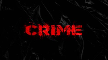 Suç kavramı: beton zemin üzerine boyanmış kırmızı kelime suçu