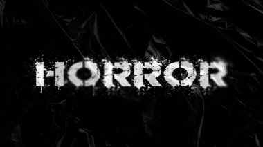 Korkunç bir geçmişi olan korku metni, cadılar bayramı korku konsepti.