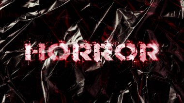 Korkunç cadılar bayramı temalı kanlı kelimeli