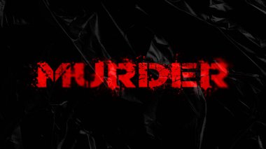 Siyah arka planda kırmızı boyayla 